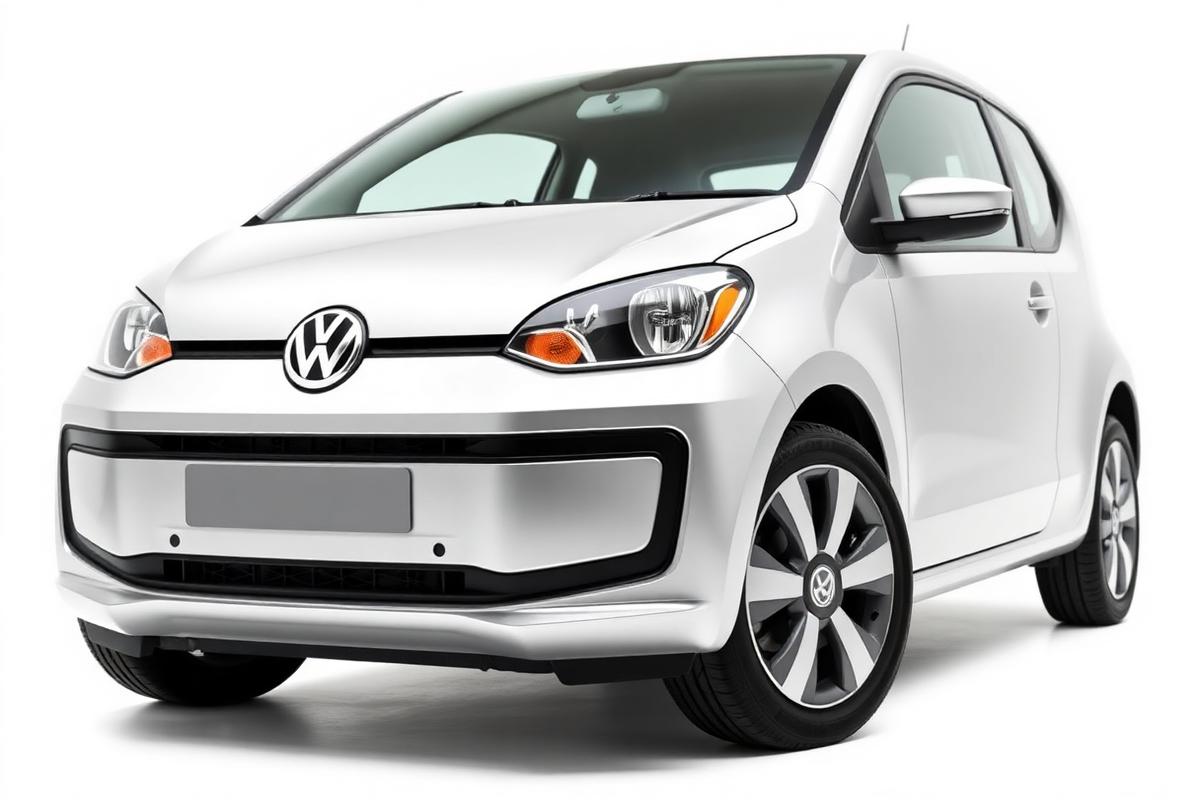 Bijeli VW Up za gradski najam vozila