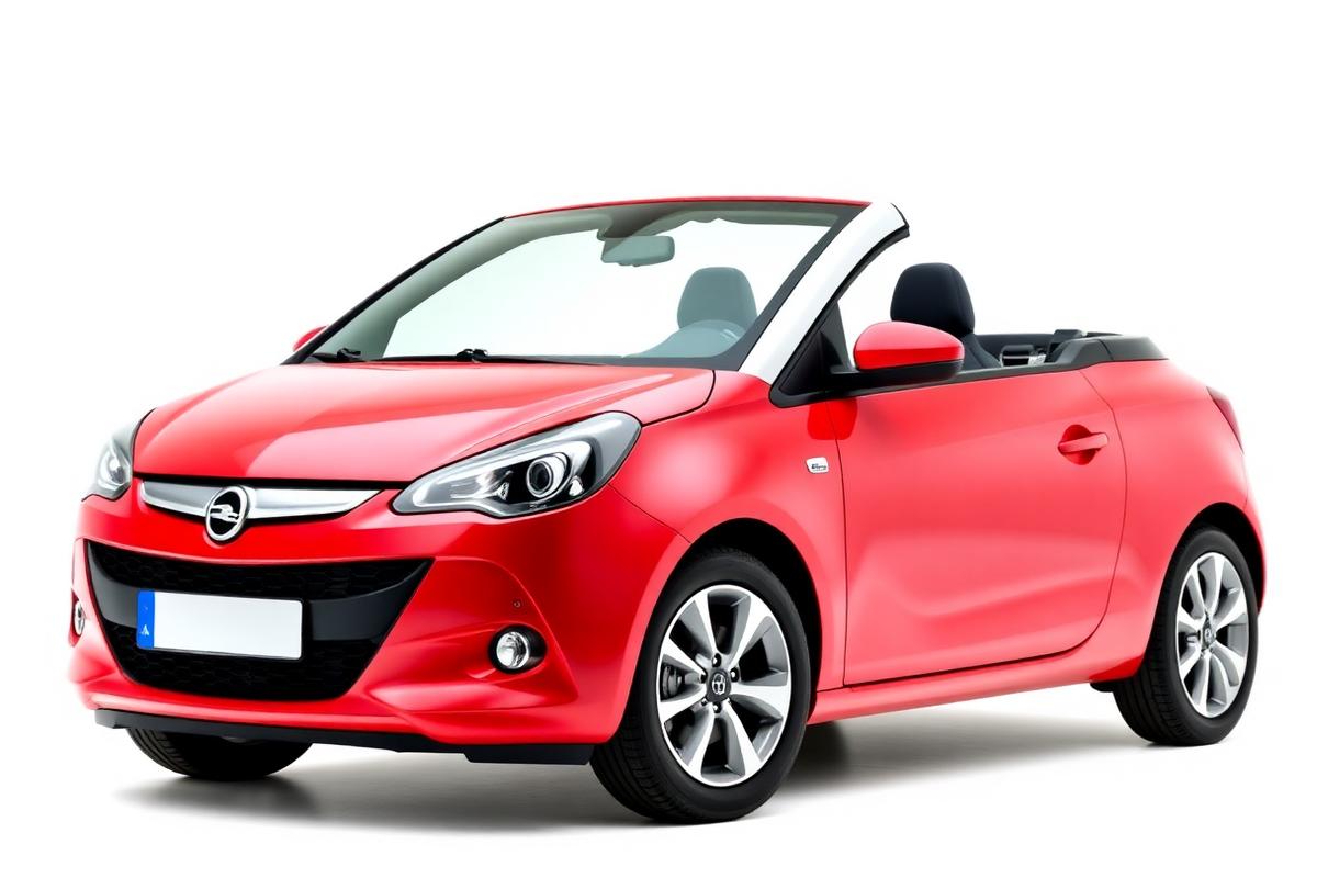 Bijeli Opel Adam Cabrio za ljetni najam uz obalu